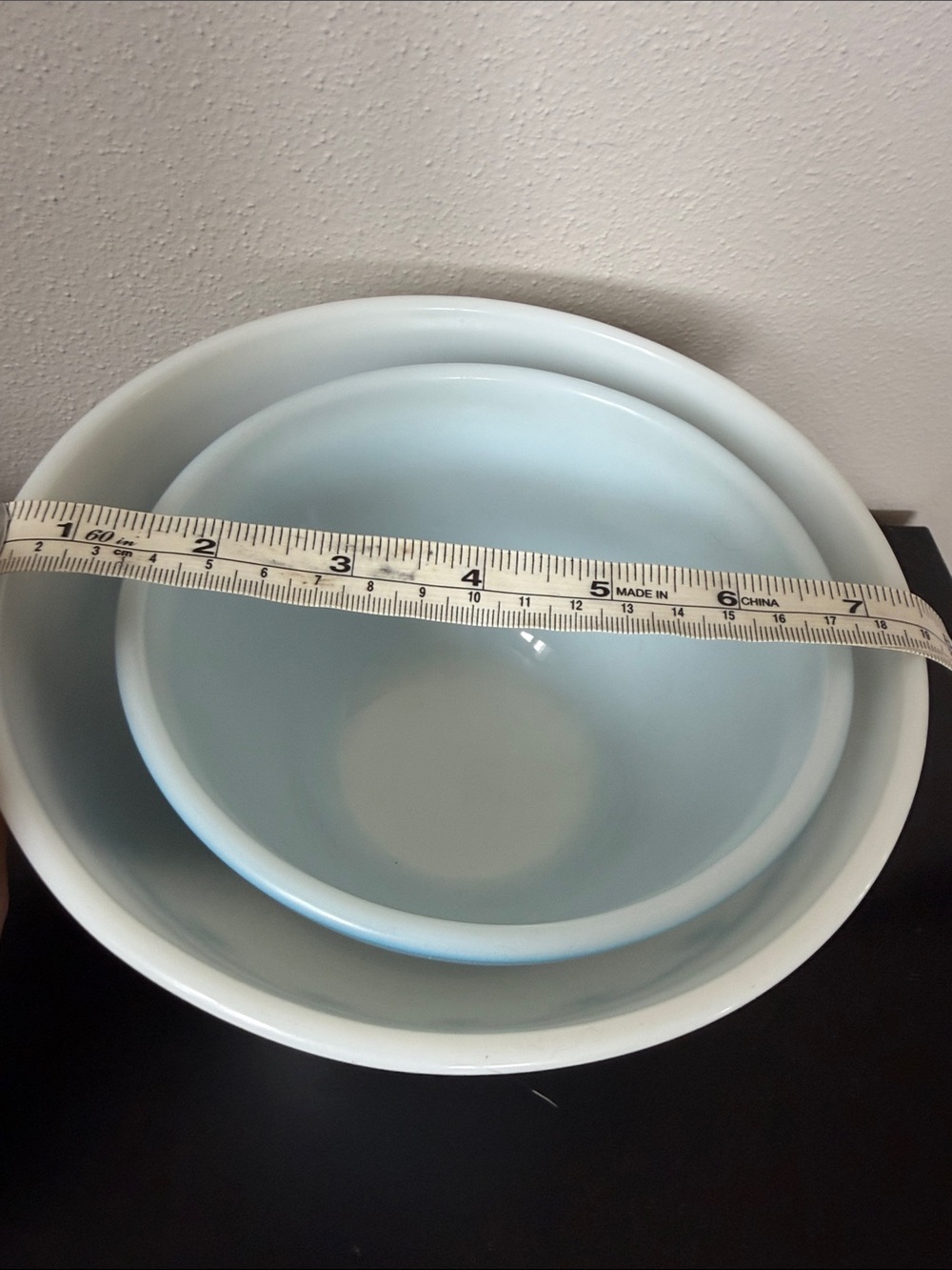 Vintage Pyrex Snowflake Blue Garland nesting mixing bowl set - Picture 9 of 9